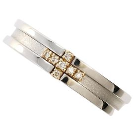 Autre Marque Anel de banda em ouro 18K com diamante