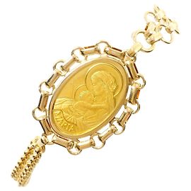 Autre Marque Bracciale con charm in oro giallo 24K