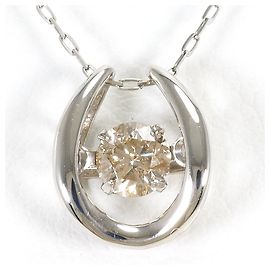 Autre Marque Colar de platina PT900 com diamante castanho