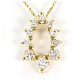 Autre Marque 18K Gelbgoldhalskette mit Diamant