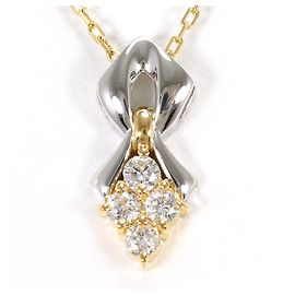 Autre Marque Elegante collar de platino y oro amarillo