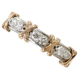 Autre Marque Platin- und Roségold-Diamantring
