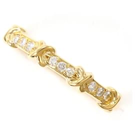 Autre Marque Anello a fascia in oro giallo 18K con diamante