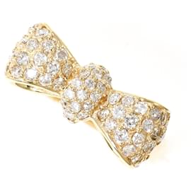 Autre Marque 10K Gelbgold-Ring mit Diamant