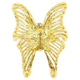 18K Gelbgoldring mit Diamant - Autre Marque
