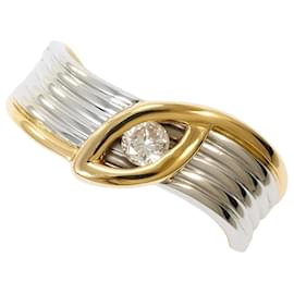 PT900 Platin- und 18K Gelbgold Ring - Autre Marque