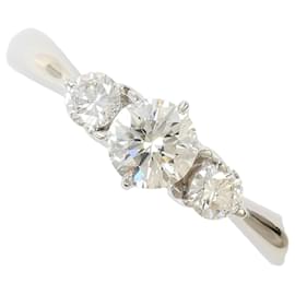 Anello a fascia in platino PT900 con diamante - Autre Marque