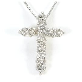 Autre Marque Collier en platine PT900 et PT850 avec diamant