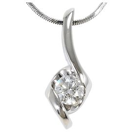 Autre Marque Collana in oro bianco 18K con diamante