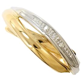 Platin- und Goldring mit Diamant - Autre Marque