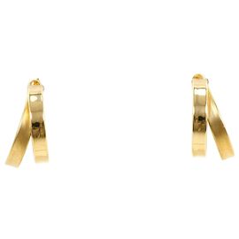Autre Marque Orecchini a mezza cerchio in oro giallo 18K