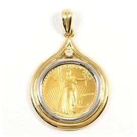 Autre Marque Pendente in oro giallo 22K con diamante