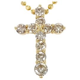 Autre Marque Collier en or jaune 18K avec diamant marron