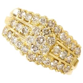 Anel de banda em ouro amarelo 18K com diamante - Autre Marque