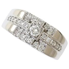 18K Weißgold-Ring mit Diamant - Autre Marque