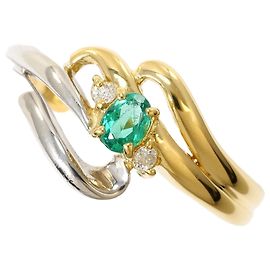 Autre Marque Anello a fascia elegante in oro 18K e platino