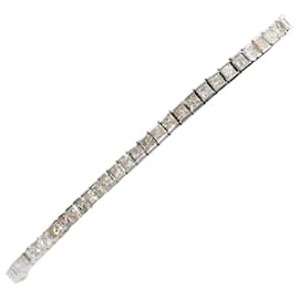 Autre Marque Bracciale con charm in oro bianco 18K con diamanti