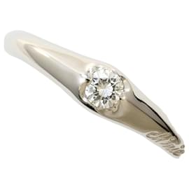 Anel de banda de platina com diamante - Autre Marque