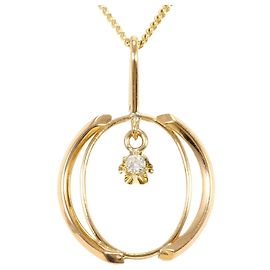 Autre Marque Collana in oro giallo 18K con diamante