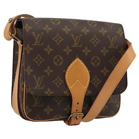 LOUIS VUITTON Monogram Cartouchiere MM Shoulder Bag M51253 LV Auth 183209