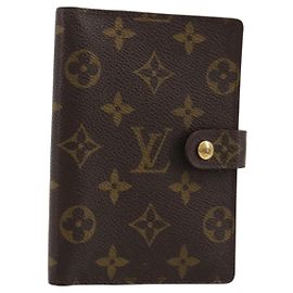LOUIS VUITTON Monogram Agenda PM Day Planner Cover R20005 LV Auth BA13428