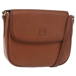 Borsa a tracolla Burberry in pelle marrone oro Auth ep14756