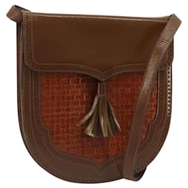 Borsa a Spalla SAINT LAURENT in Pelle Marrone Oro Auth am11847A