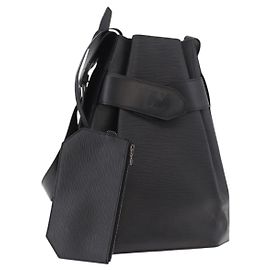 LOUIS VUITTON Epi Sac Depaule GM Shoulder Bag Black M80155 LV Auth 184715