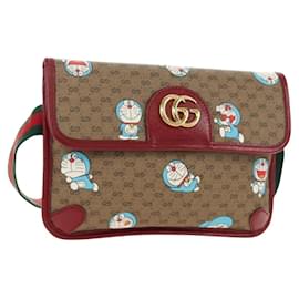GUCCI Micro GG Supreme Doraemon x Fujiko-Pro Vita in PVC Beige 647817 Auth 183687M