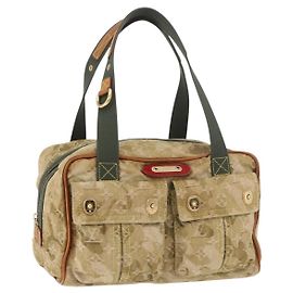 LOUIS VUITTON Monogram Fragrance Jasmine Hand Bag Khaki M95772 LV Auth 185452SAV