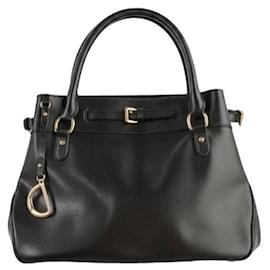 Borsa a mano Ralph Lauren in pelle nera