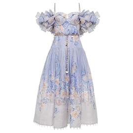 Zimmermann Robe en soie Postcard Bow Bodice