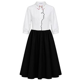 Autre Marque Vivetta Abito Midi Ricamo Viso IT 38