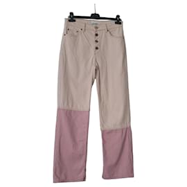 Vaqueros Ganni Lovy Color Block Rosa
