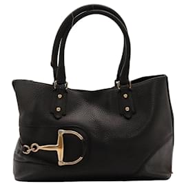Gucci Borsa Tote Horsebit Pelle Nera