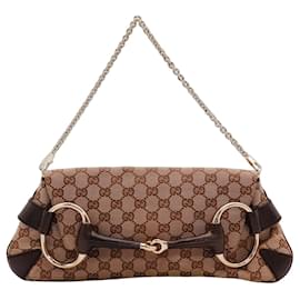 Gucci Borsa a tracolla Horsebit in tela monogramma