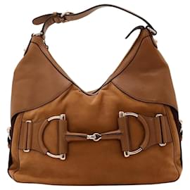 Gucci Borsa Hobo Horsebit in Pelle e Scamosciato
