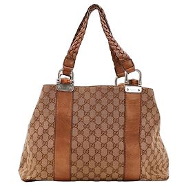 Gucci Borsa Tote GG Supreme in tela monogrammata e pelle
