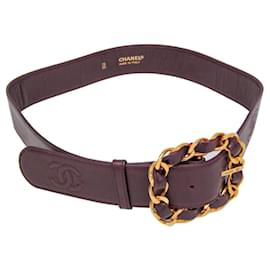Chanel Coco Mark Kettenverschluss Damen Ledergürtel