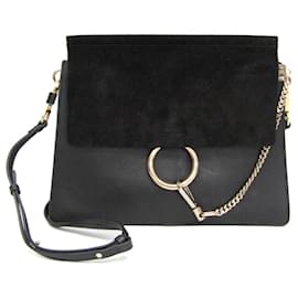 Borsa a tracolla Chloé Faye Medium in pelle e scamosciato