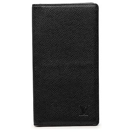 Portafoglio Louis Vuitton Black Taiga Brazza