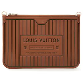 Pochette Louis Vuitton Brown Inside Out in pelle di vitello Neverfull MM
