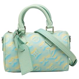 Louis Vuitton Nano Speedy Green Monogram Empreinte Summer Stardust