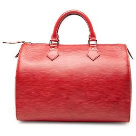 Louis Vuitton Speedy 30 in pelle Epi rossa
