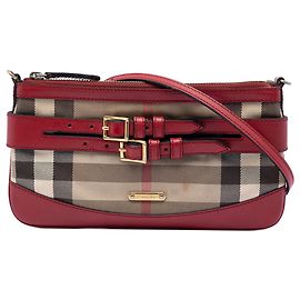 Burberry Beige House Check Canvas Bridle Langford Crossbody