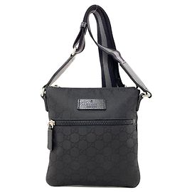 Borsa a tracolla Gucci GG in nylon nero