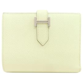 Cartera compacta Hermes Bearn en verde pálido - Hermès