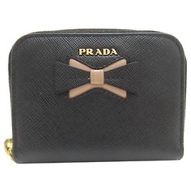 Portamonete con motivo a nastro Prada