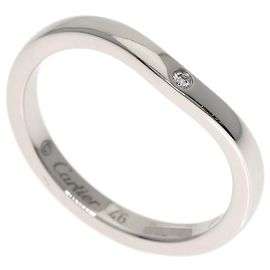 Cartier Ballerina Curve 3P Diamond Ring in Platinum