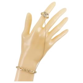 Chanel Ring mit Strasssteinen, vergoldet